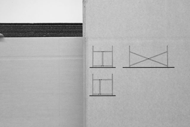 Kartonage E2, Verpackung plastikfrei, für Tischgestelle und Tischplatten