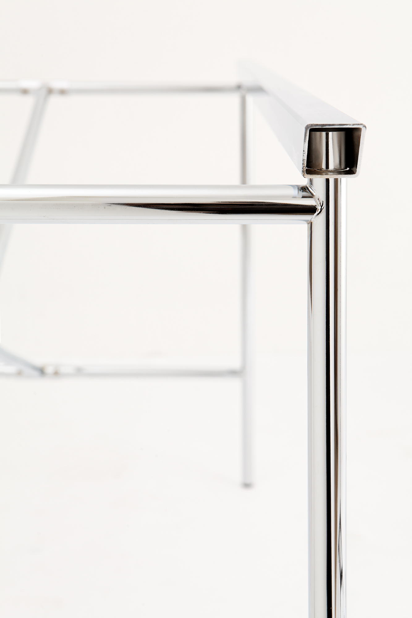 Table top reinforcement for table frame E2, square steel tube attached, stabilisation of the table top, in various surfaces, also as special size