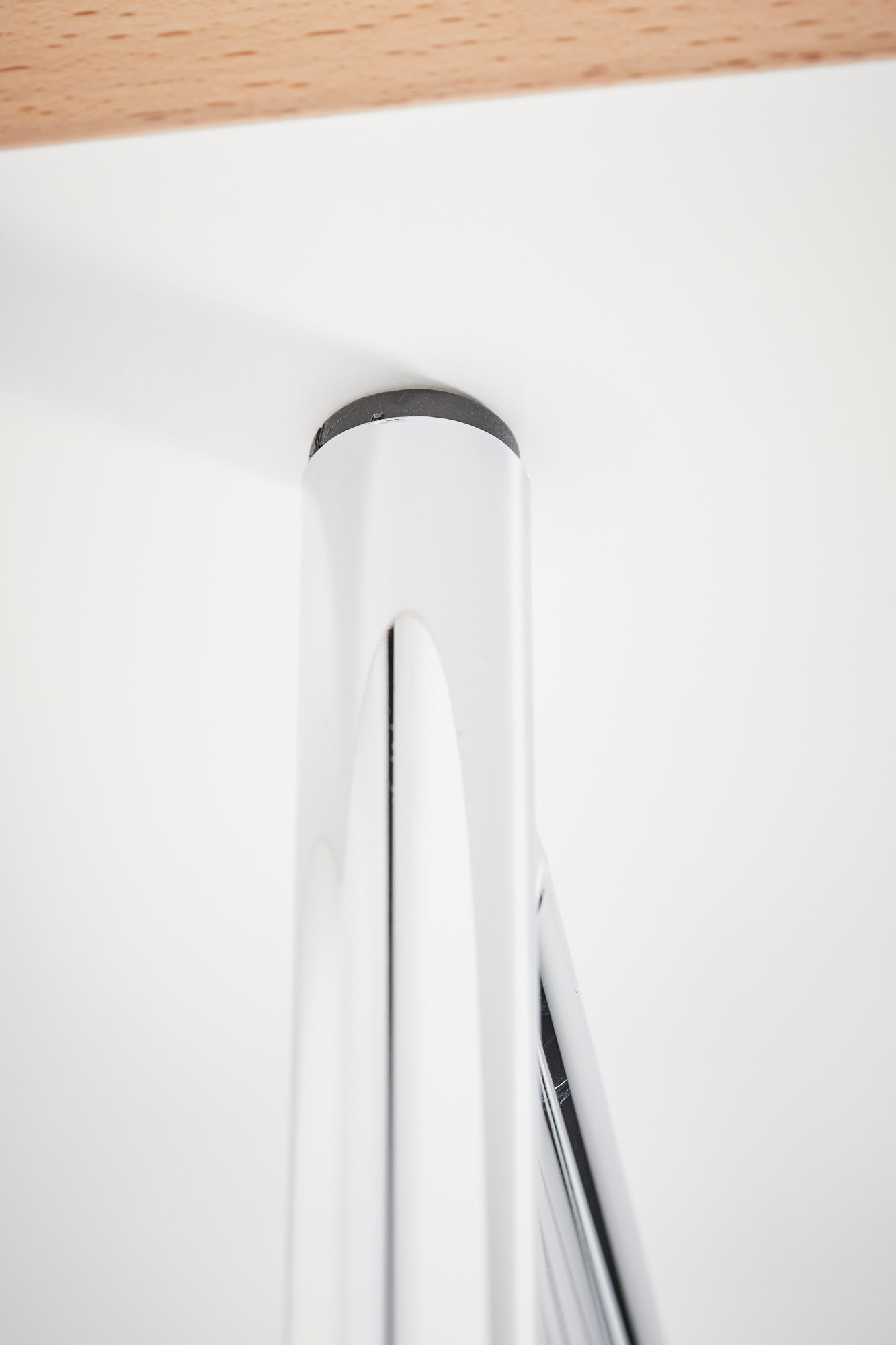 Inner plug, plastic, end cap for table frame design classic table E2 in surfaces chrome an stainless steel