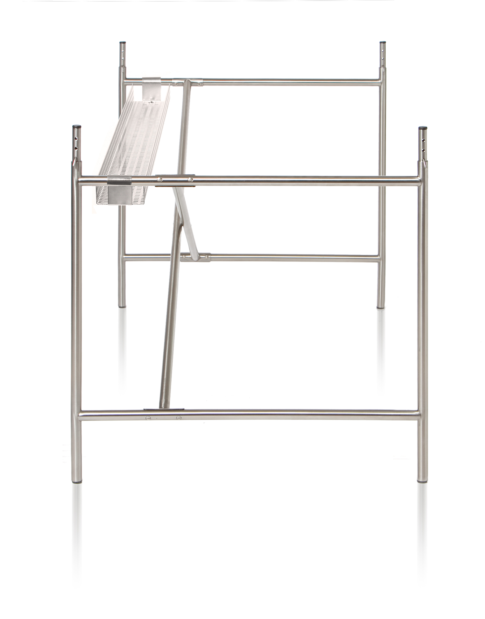 Kabelkanal Metall für Tischgestell E2, zum Einhängen, in verschiedenen Oberflächen und Größen, auch als Sondermaß