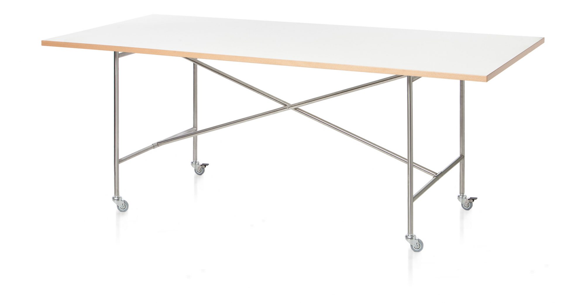 Mobiler Designklassiker E2, als Arbeits-, Büro- oder Esstisch, Qualität Made in Germany